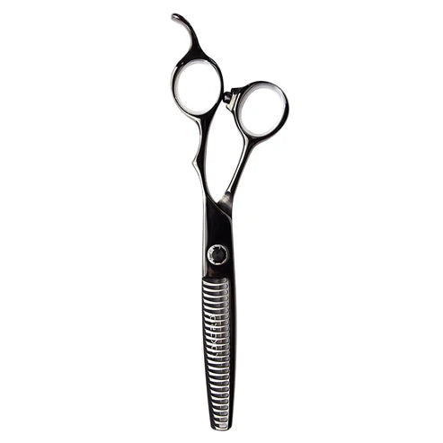 TIJERA PROFESIONAL KOKORO BLACK TITANIUM DE TEXTURA 6.0
