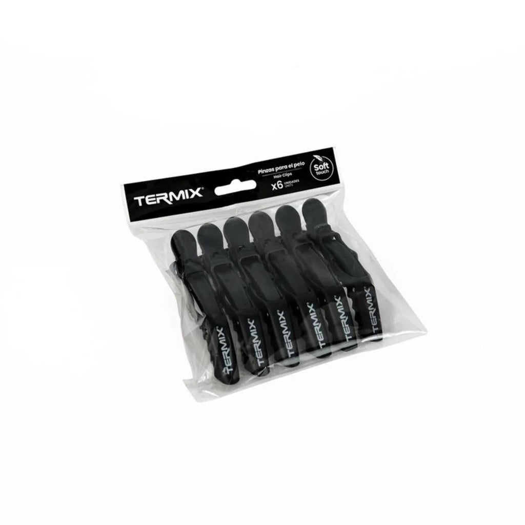 SET DE PINZAS PARA CABELLO SOFT TOUCH TERMIX 6pzas