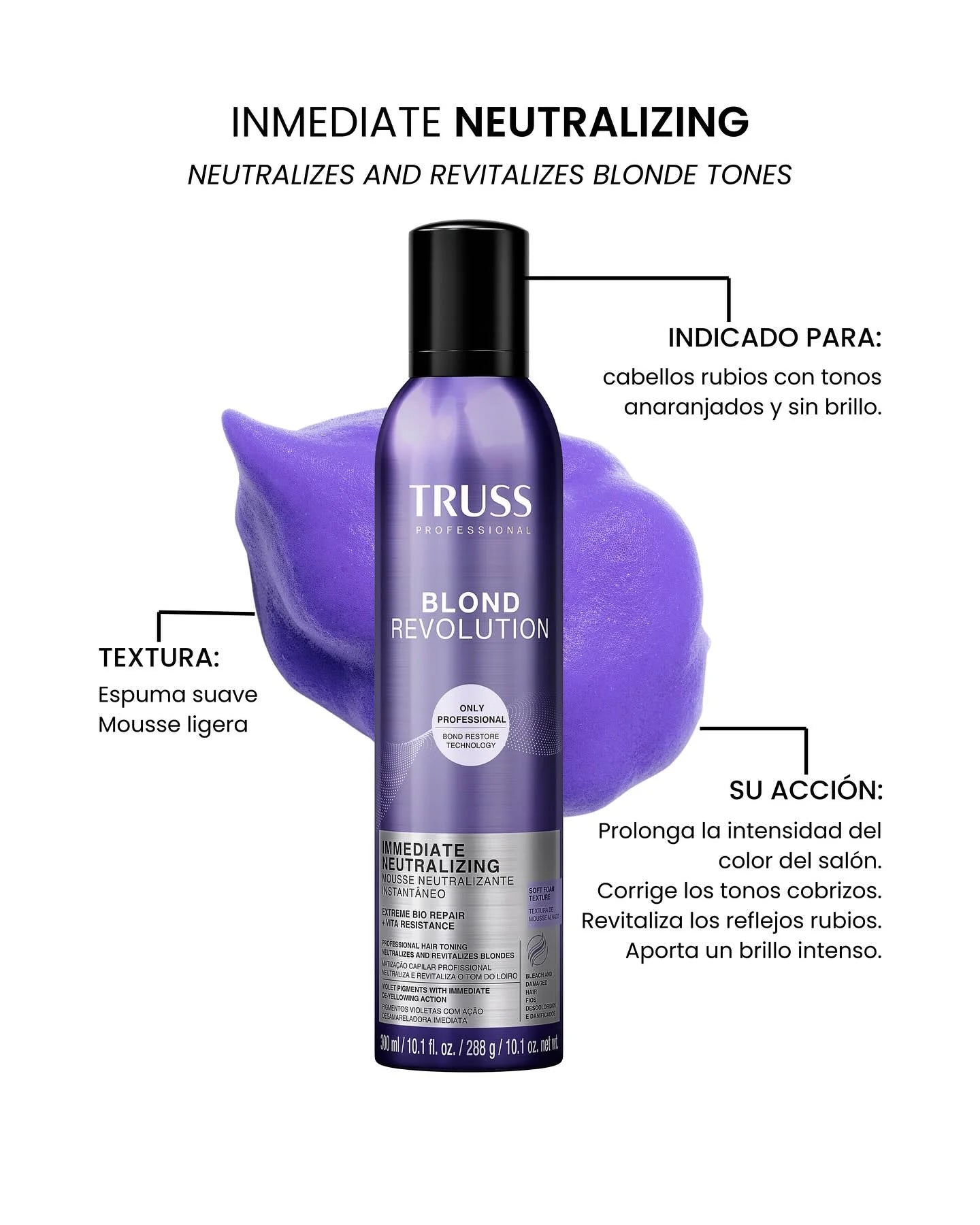 TRUSS| Blond Revolution - Mousse Neutralizante 300ml