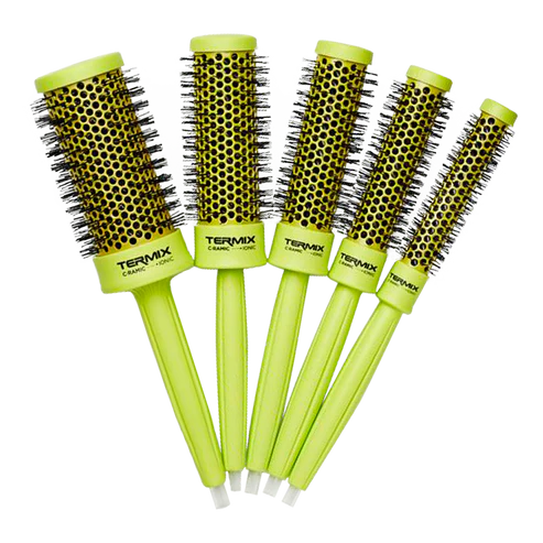 Juego de 5 Cepillos Profesional Termix C-ramic Color Lime