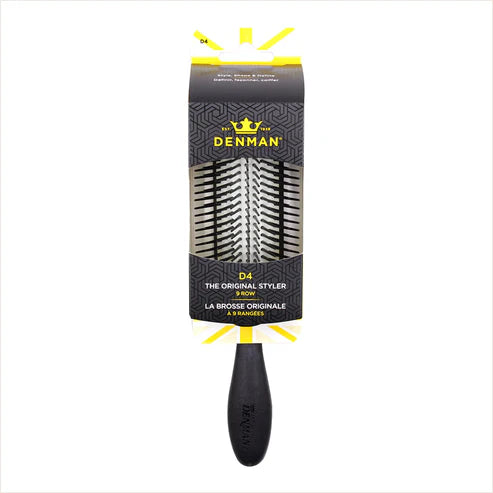 Cepillo para Rizos DENMAN Styler D4 De 9 Filas Negro/Blanco