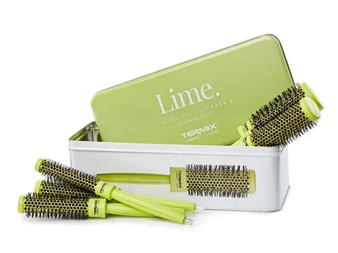Juego de 5 Cepillos Profesional Termix C-ramic Color Lime