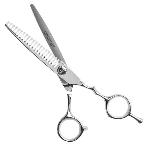 TIJERA PROFESIONAL KOKORO BLACK DE TEXTURA 6.0