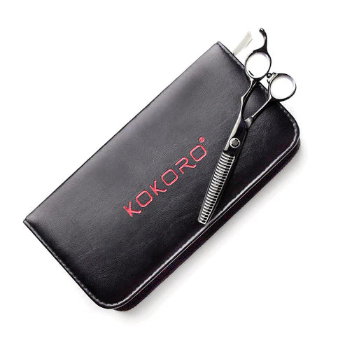 TIJERA PROFESIONAL KOKORO BLACK TITANIUM DE TEXTURA 6.0