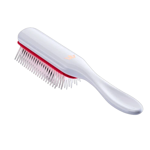 Cepillo Alaciador DENMAN White Rose Gold Crown Brush