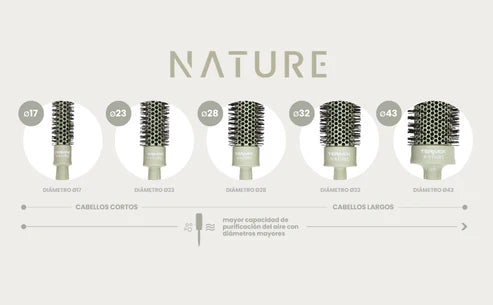 CEPILLO REDONDO TERMIX PROFESIONAL NATURE Ø17