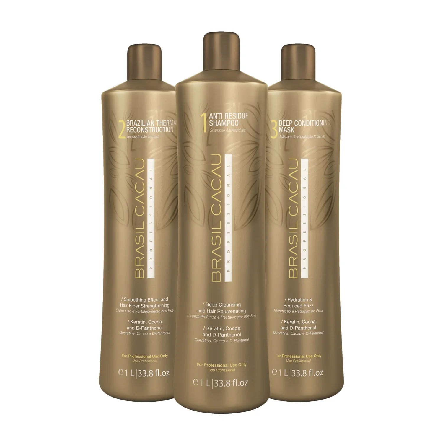 Kit Brasil Cacau de Reconstrucción Queratina Brasileña 1000 ml