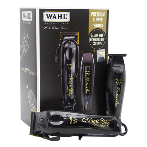 Combo Barber Wahl Inalámbrico Magic Clip + Detailer Li